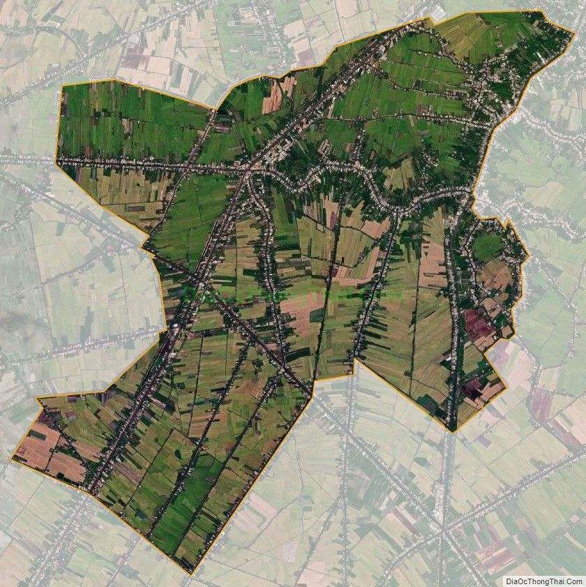 Bản đồ vệ tinh xã Tân Phú Trung, huyện Châu Thành
