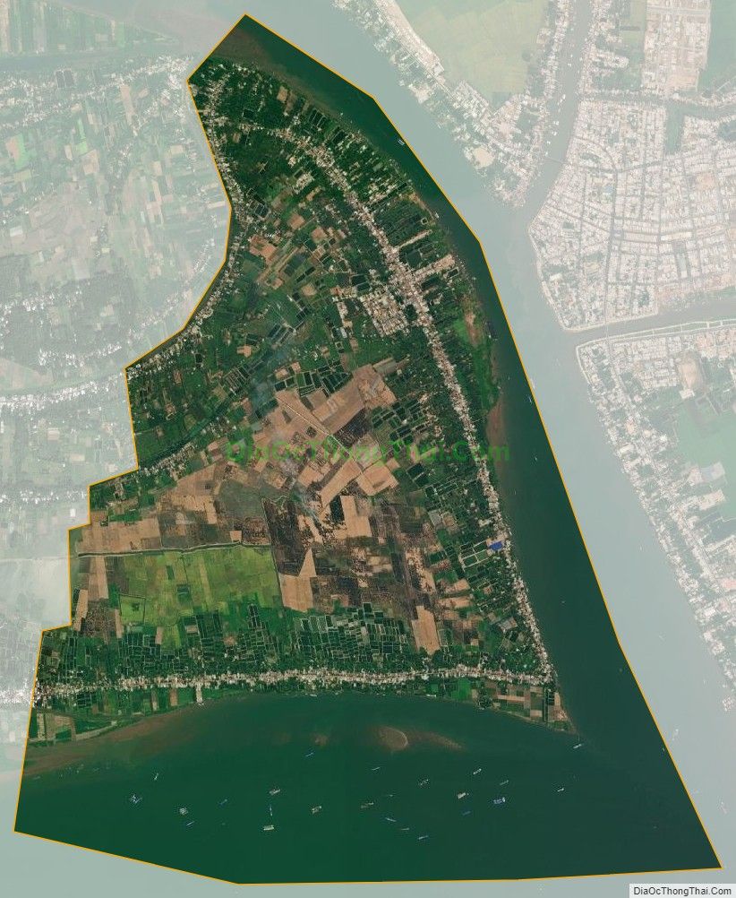 Bản đồ vệ tinh xã Long Khánh B, huyện Hồng Ngự