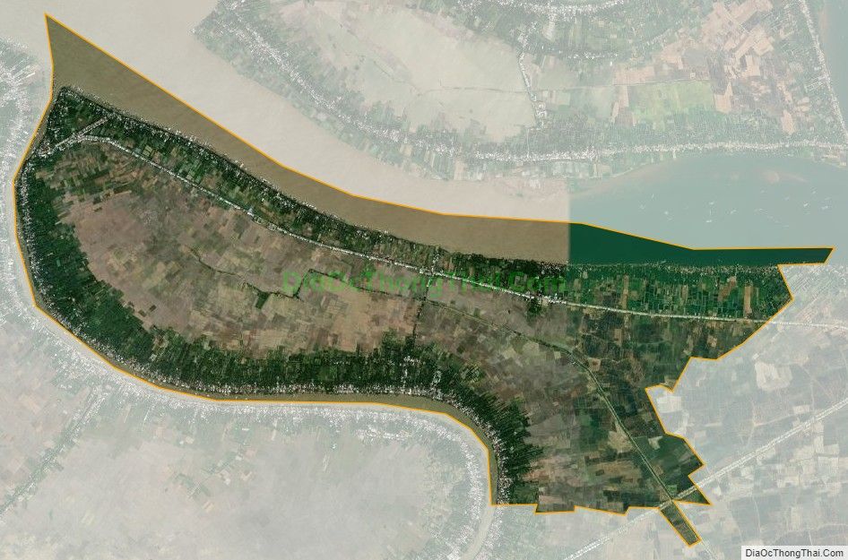 Bản đồ vệ tinh xã Long Thuận, huyện Hồng Ngự