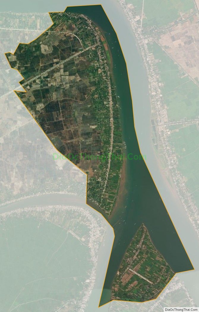 Bản đồ vệ tinh xã Phú Thuận B, huyện Hồng Ngự