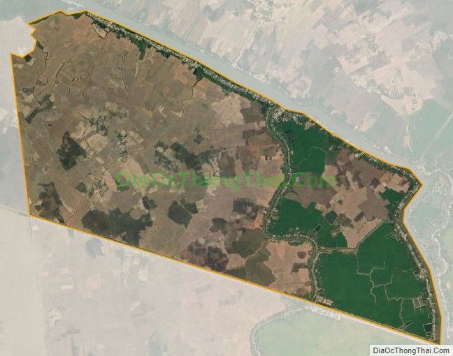 Bản đồ vệ tinh xã Thường Thới Hậu B (cũ), huyện Hồng Ngự