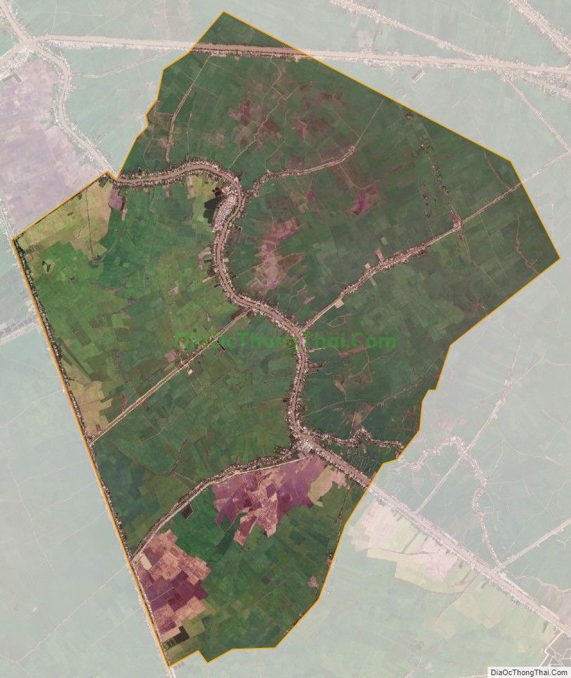 Bản đồ vệ tinh xã Tân Thành A, huyện Tân Hồng