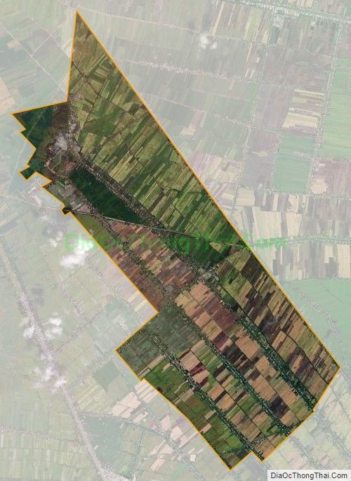 Bản đồ vệ tinh xã Tân Kiều, huyện Tháp Mười