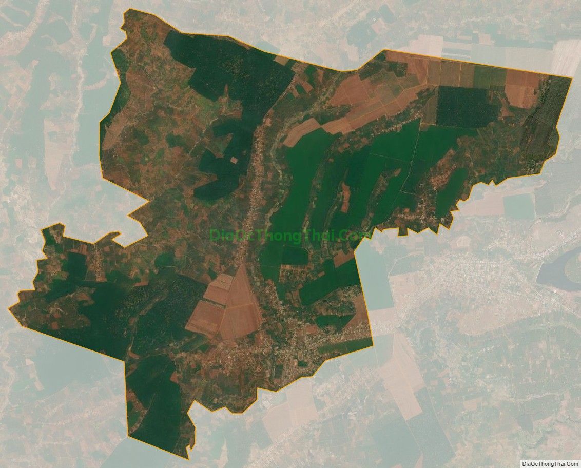 Bản đồ vệ tinh xã Ia Drăng, huyện Chư Prông