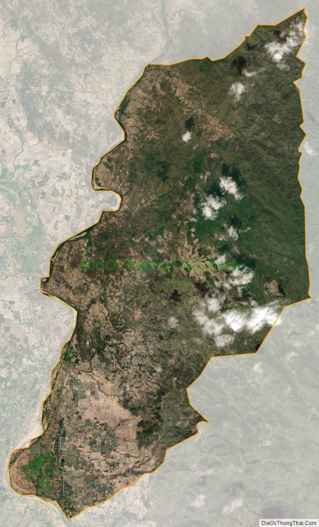 Bản đồ vệ tinh xã Ia KDăm, huyện Ia Pa