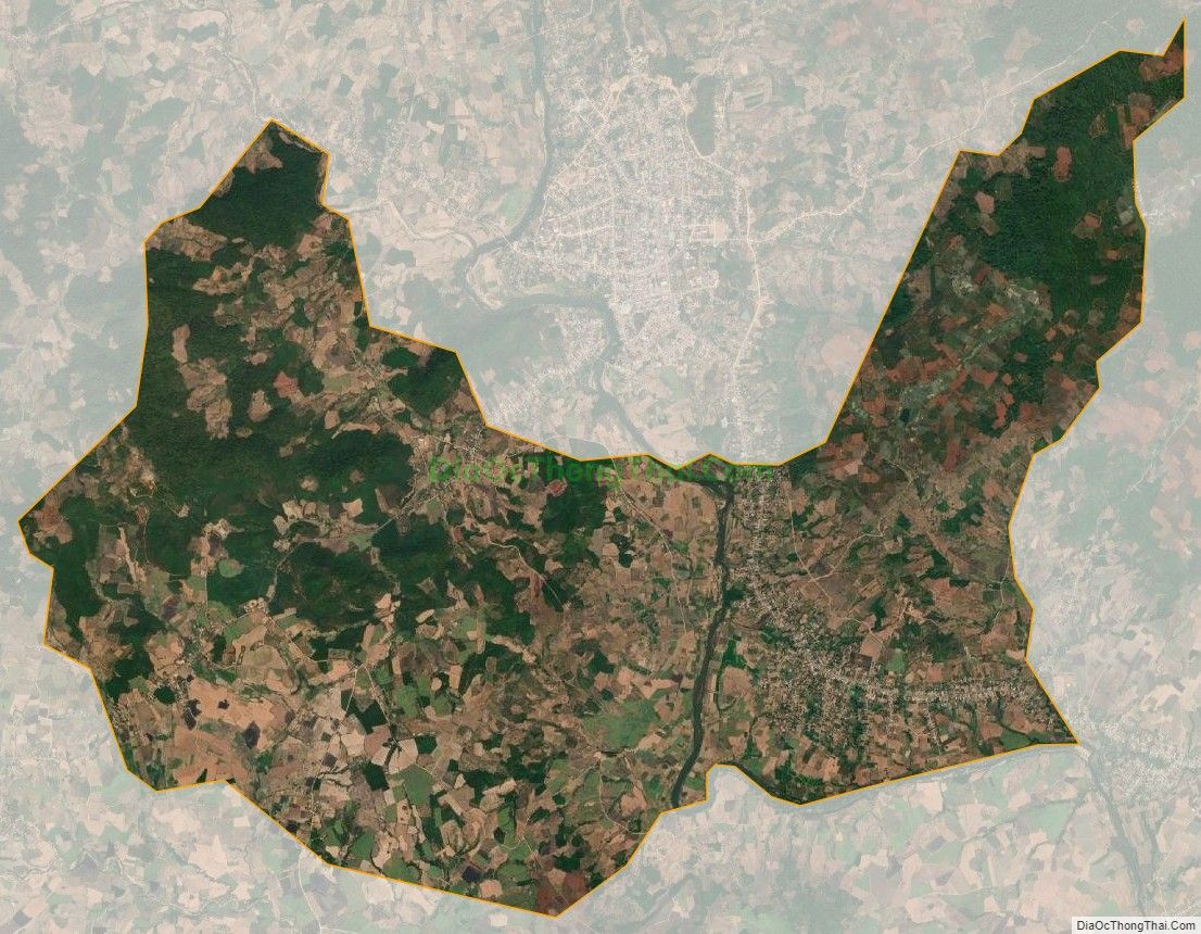 Bản đồ vệ tinh xã Đông, huyện Kbang