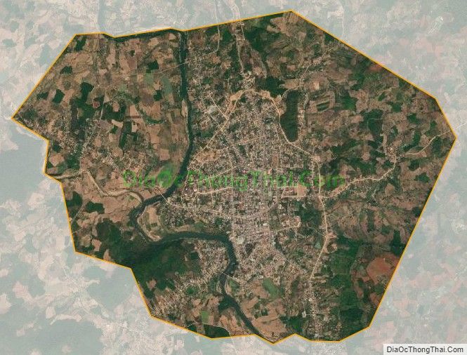 Bản đồ vệ tinh Thị trấn Kbang, huyện Kbang