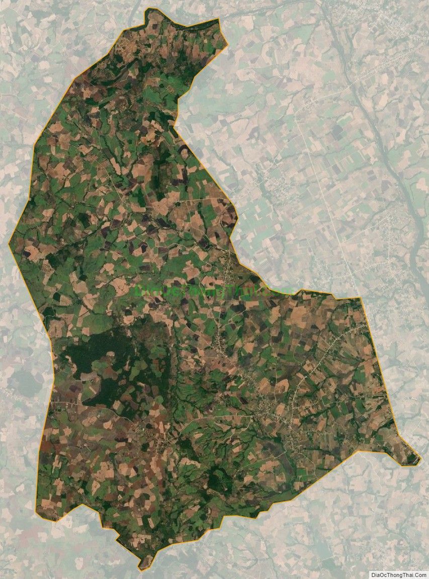 Bản đồ vệ tinh xã Kông Pla, huyện Kbang