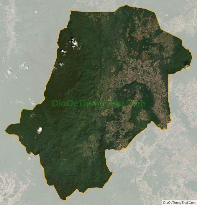 Bản đồ vệ tinh xã Krong, huyện Kbang