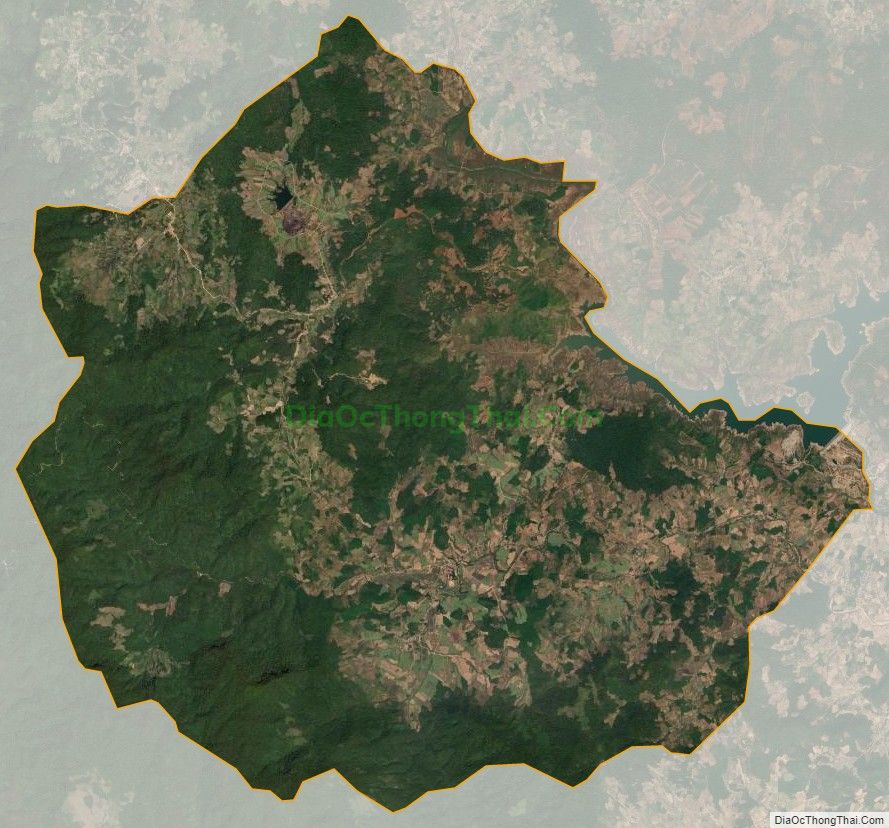 Bản đồ vệ tinh xã Lơ Ku, huyện Kbang