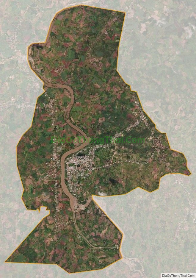 Bản đồ vệ tinh Thị trấn Kông Chro, huyện Kông Chro