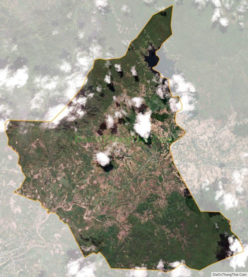 Bản đồ vệ tinh xã Ia Mláh, huyện Krông Pa