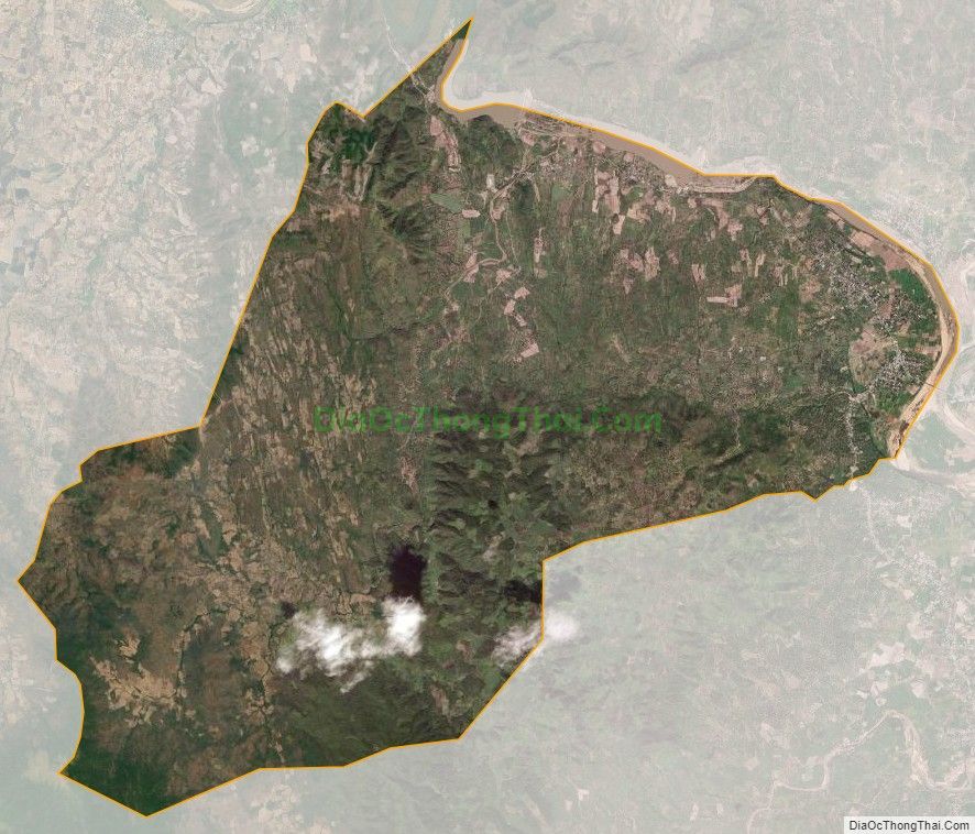 Bản đồ vệ tinh xã Ia RSươm, huyện Krông Pa
