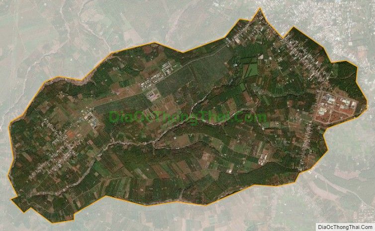 Bản đồ vệ tinh xã Diên Phú, thành phố Pleiku