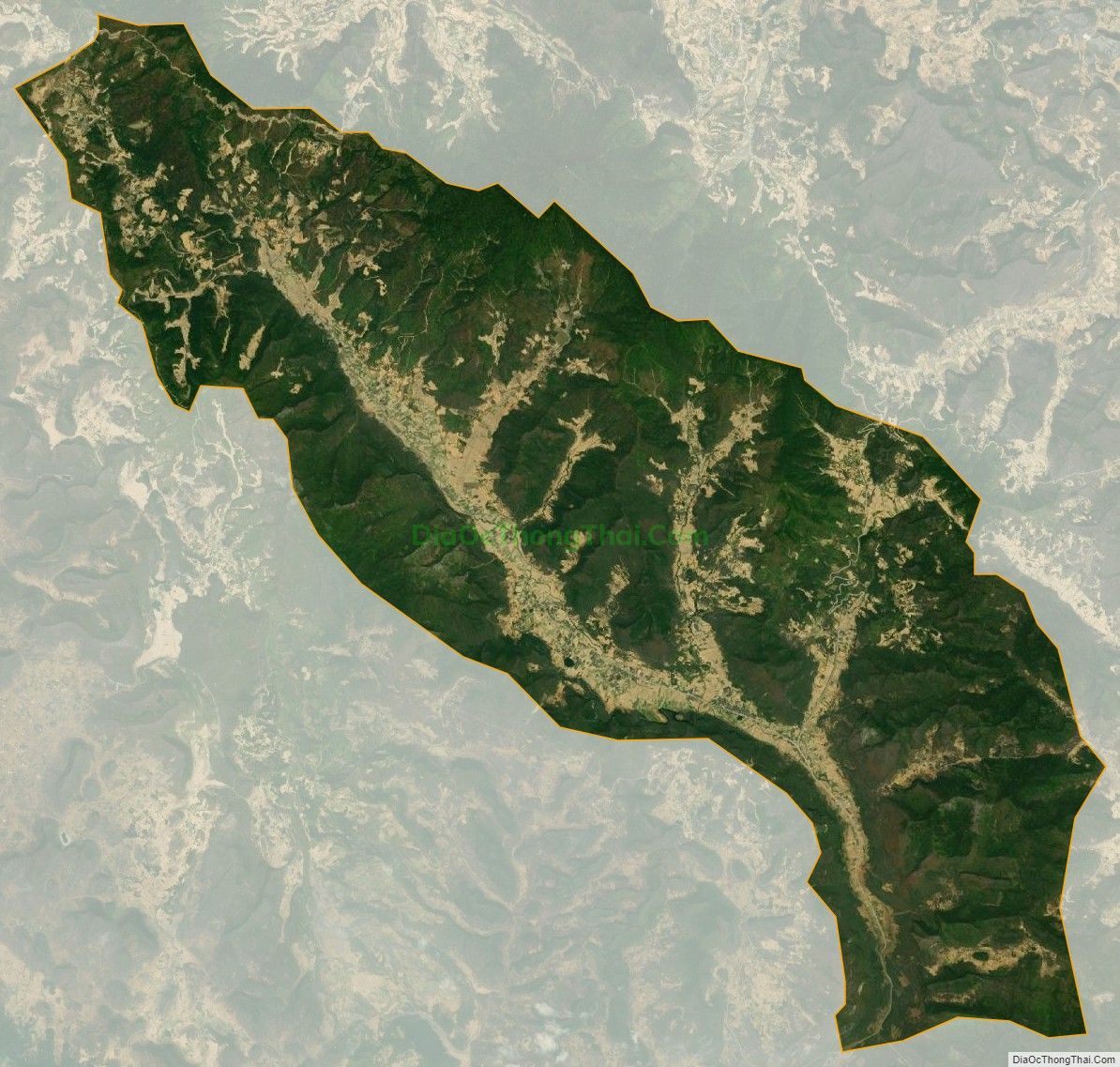 Bản đồ vệ tinh xã Phố Cáo, huyện Đồng Văn
