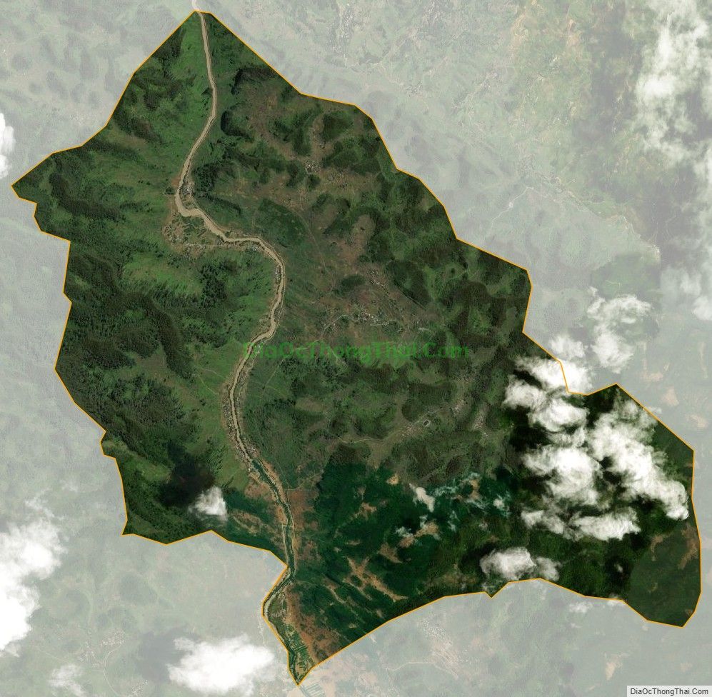 Bản đồ vệ tinh xã Cán Tỷ, huyện Quản Bạ