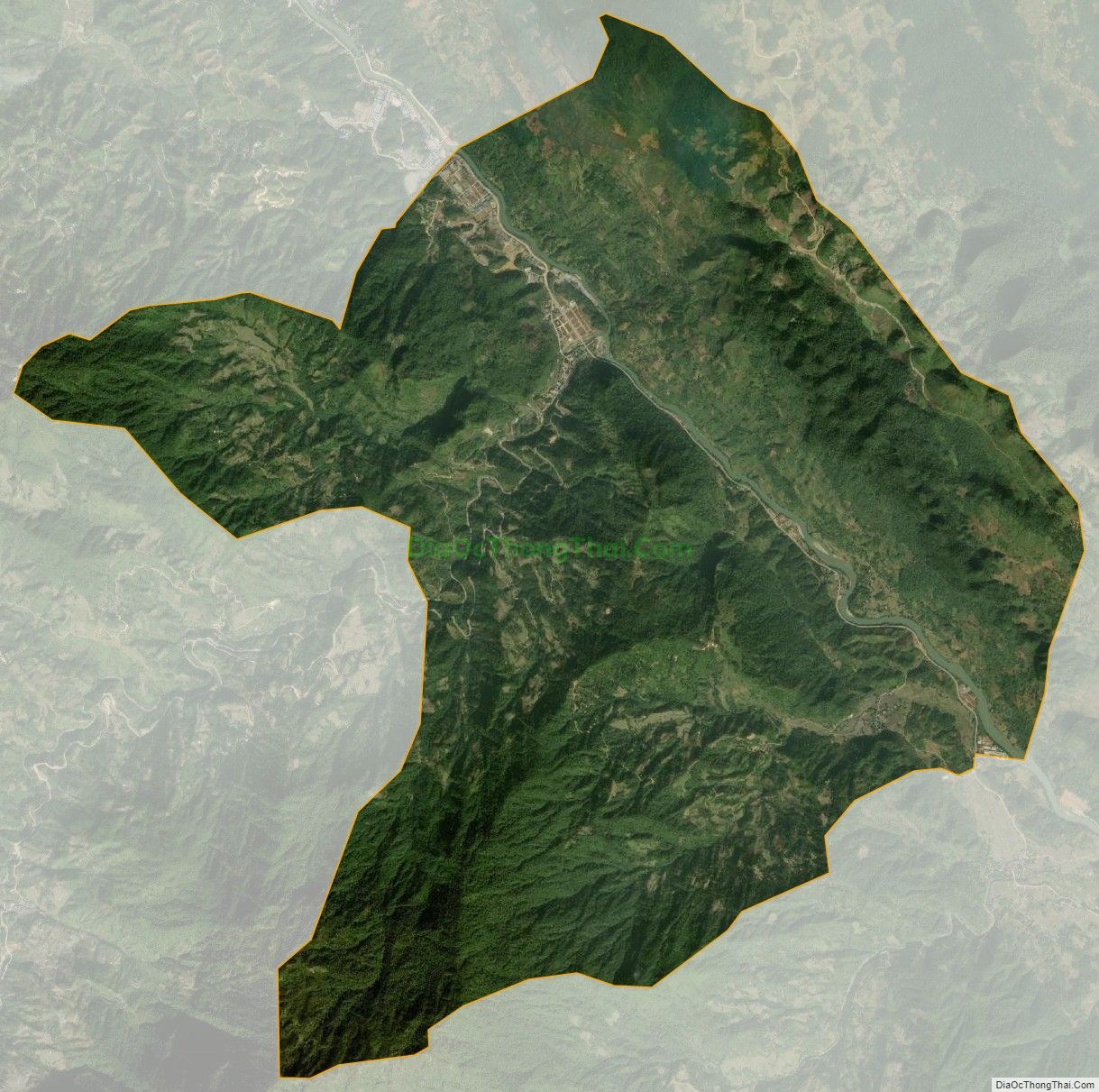 Bản đồ vệ tinh xã Thanh Thủy, huyện Vị Xuyên
