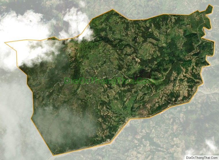Bản đồ vệ tinh xã Bản Díu, huyện Xín Mần