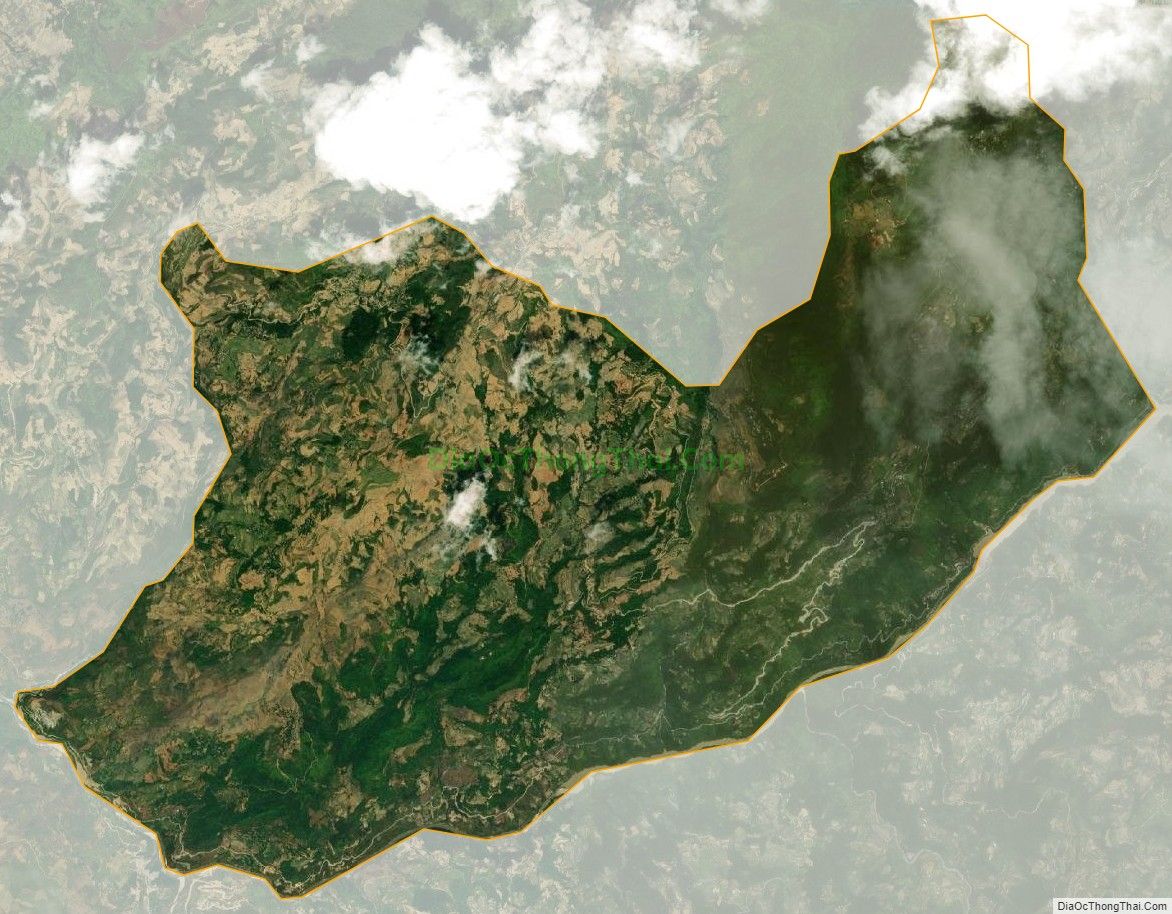 Bản đồ vệ tinh xã Thèn Phàng, huyện Xín Mần