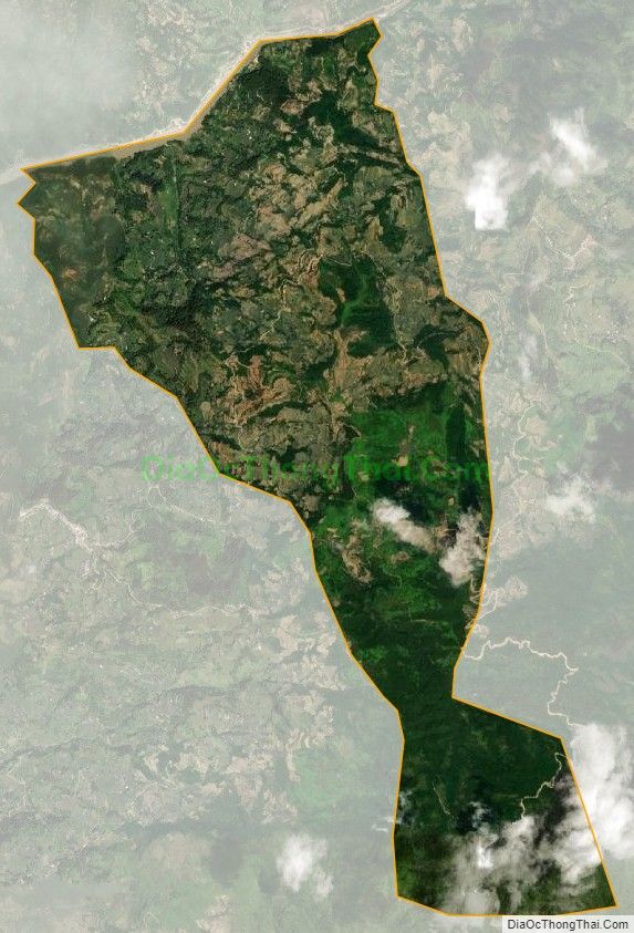 Bản đồ vệ tinh xã Trung Thịnh, huyện Xín Mần