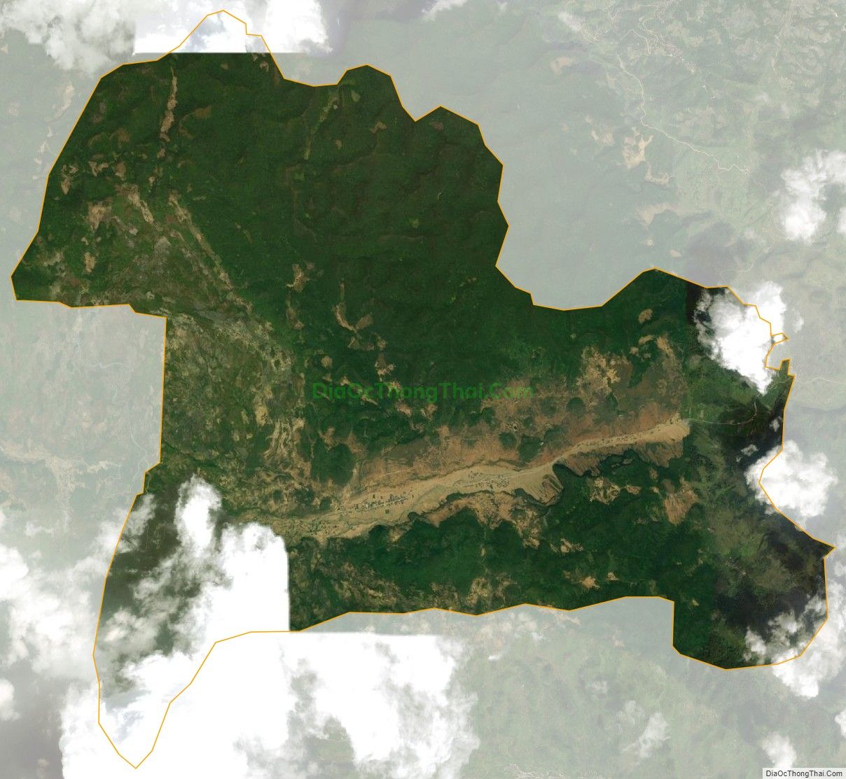 Bản đồ vệ tinh xã Đường Thượng, huyện Yên Minh