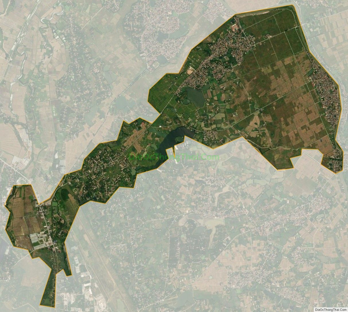 Bản đồ vệ tinh xã Mỹ Lương, huyện Chương Mỹ