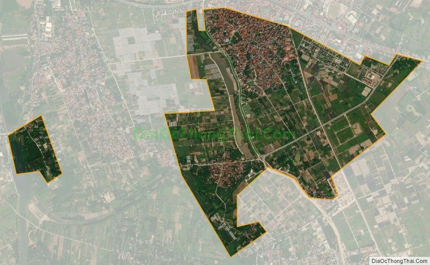 Bản đồ vệ tinh xã Song Phượng, huyện Đan Phượng