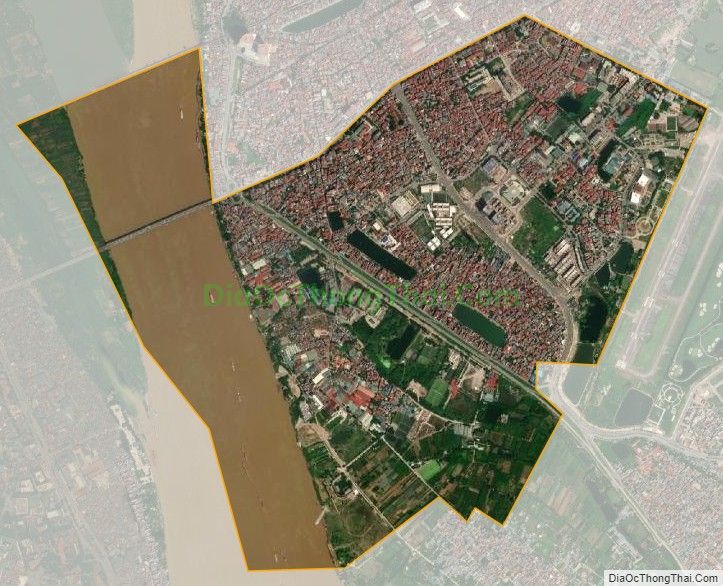 Bản đồ vệ tinh phường Bồ Đề, quận Long Biên