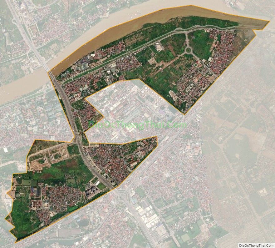 Bản đồ vệ tinh phường Thượng Thanh, quận Long Biên