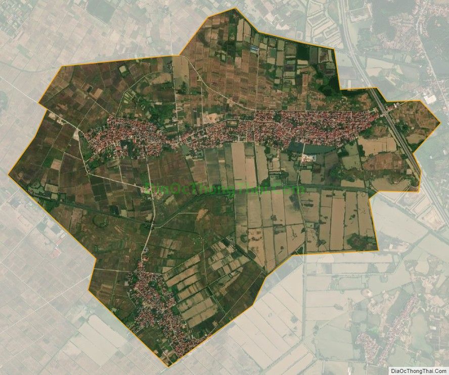 Bản đồ vệ tinh xã Tam Đồng, huyện Mê Linh