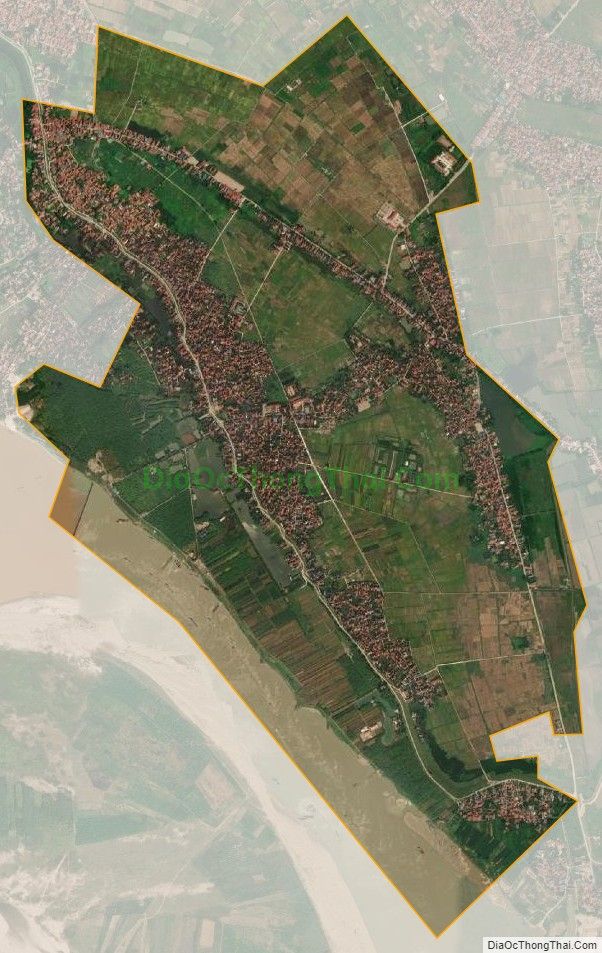 Bản đồ vệ tinh xã Tiến Thịnh, huyện Mê Linh