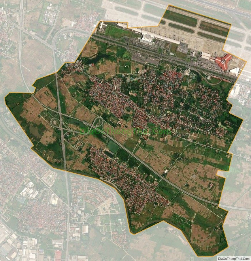 Bản đồ vệ tinh xã Phú Cường, huyện Sóc Sơn