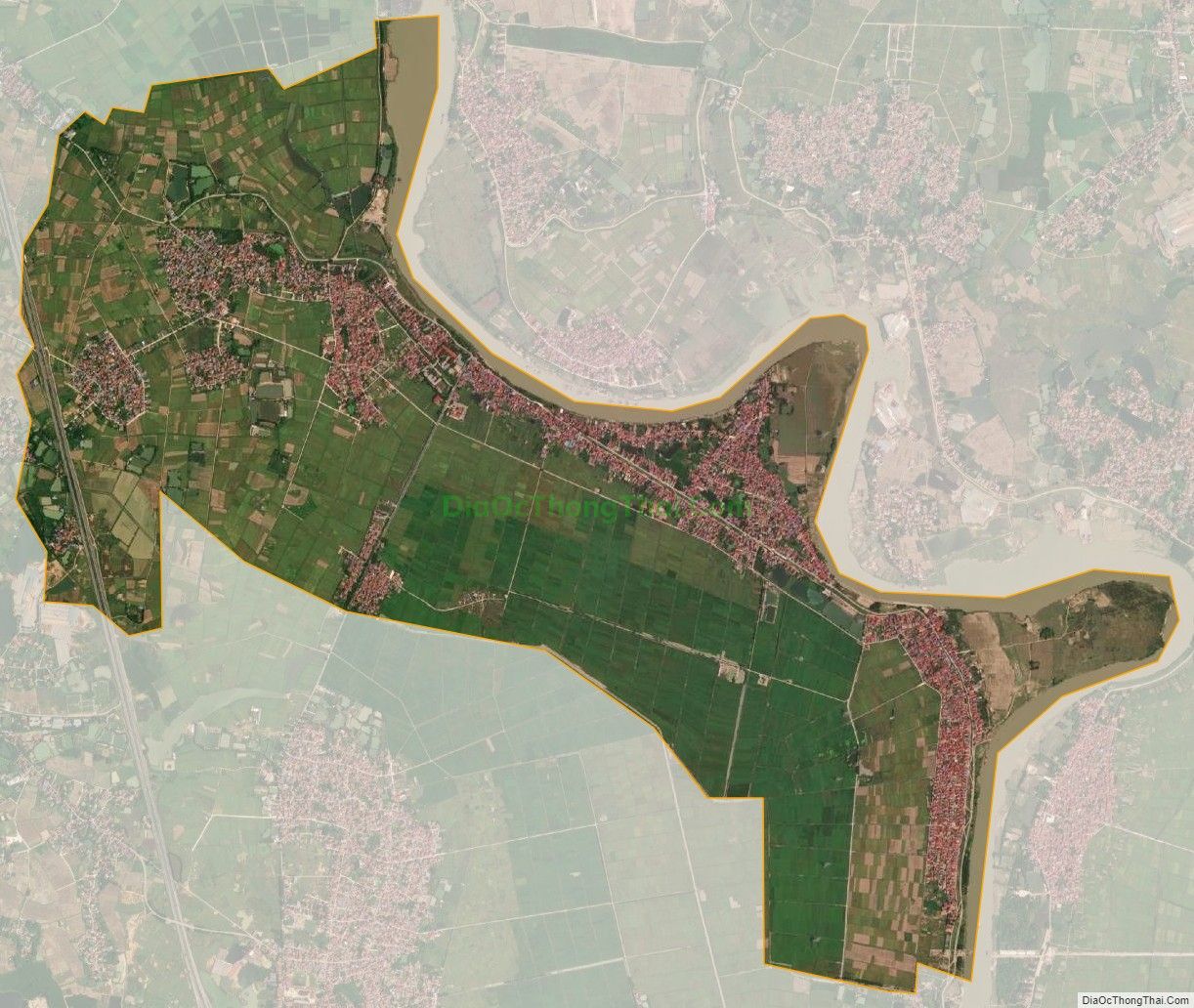 Bản đồ vệ tinh xã Tân Hưng, huyện Sóc Sơn