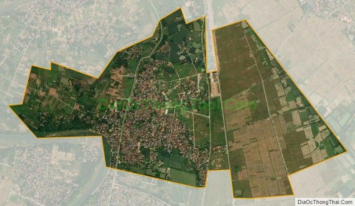 Bản đồ vệ tinh xã Kim Thư, huyện Thanh Oai