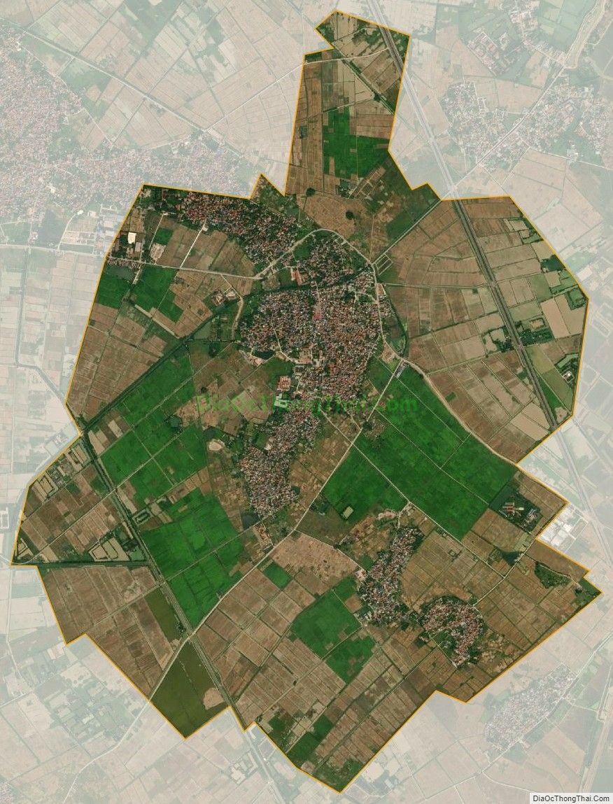 Bản đồ vệ tinh xã Tam Hưng, huyện Thanh Oai