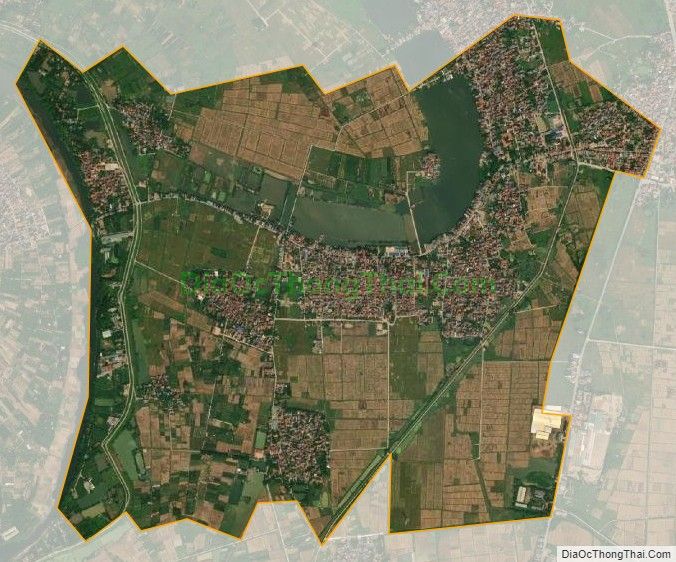 Bản đồ vệ tinh xã Thanh Cao, huyện Thanh Oai