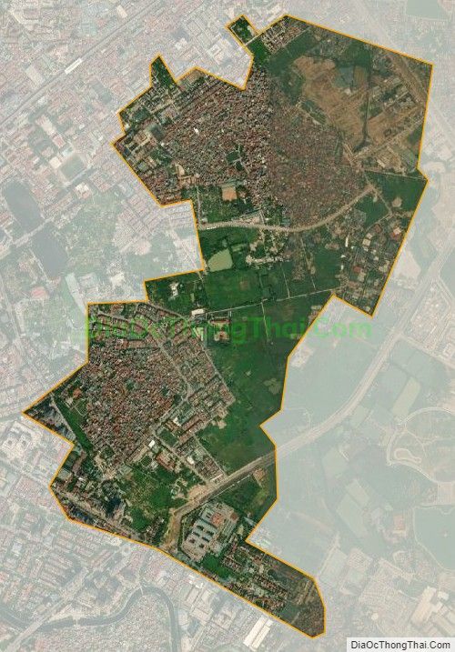 Bản đồ vệ tinh xã Tân Triều, huyện Thanh Trì