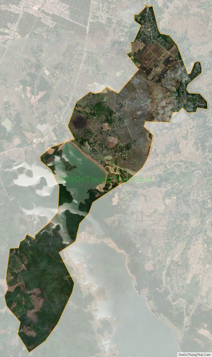 Bản đồ vệ tinh xã Cẩm Thạch, huyện Cẩm Xuyên