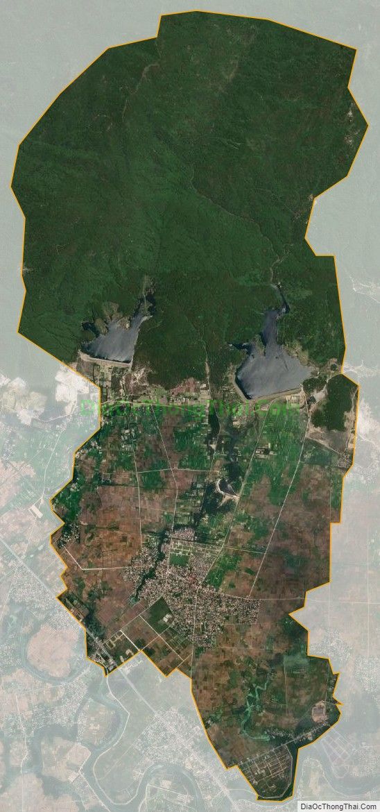 Bản đồ vệ tinh xã Thiên Lộc, huyện Can Lộc