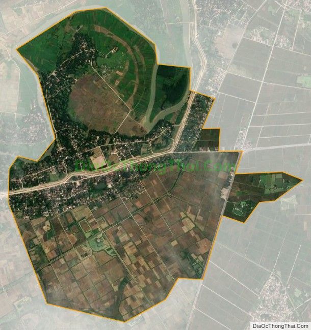 Bản đồ vệ tinh xã Đức Nhân (cũ), huyện Đức Thọ