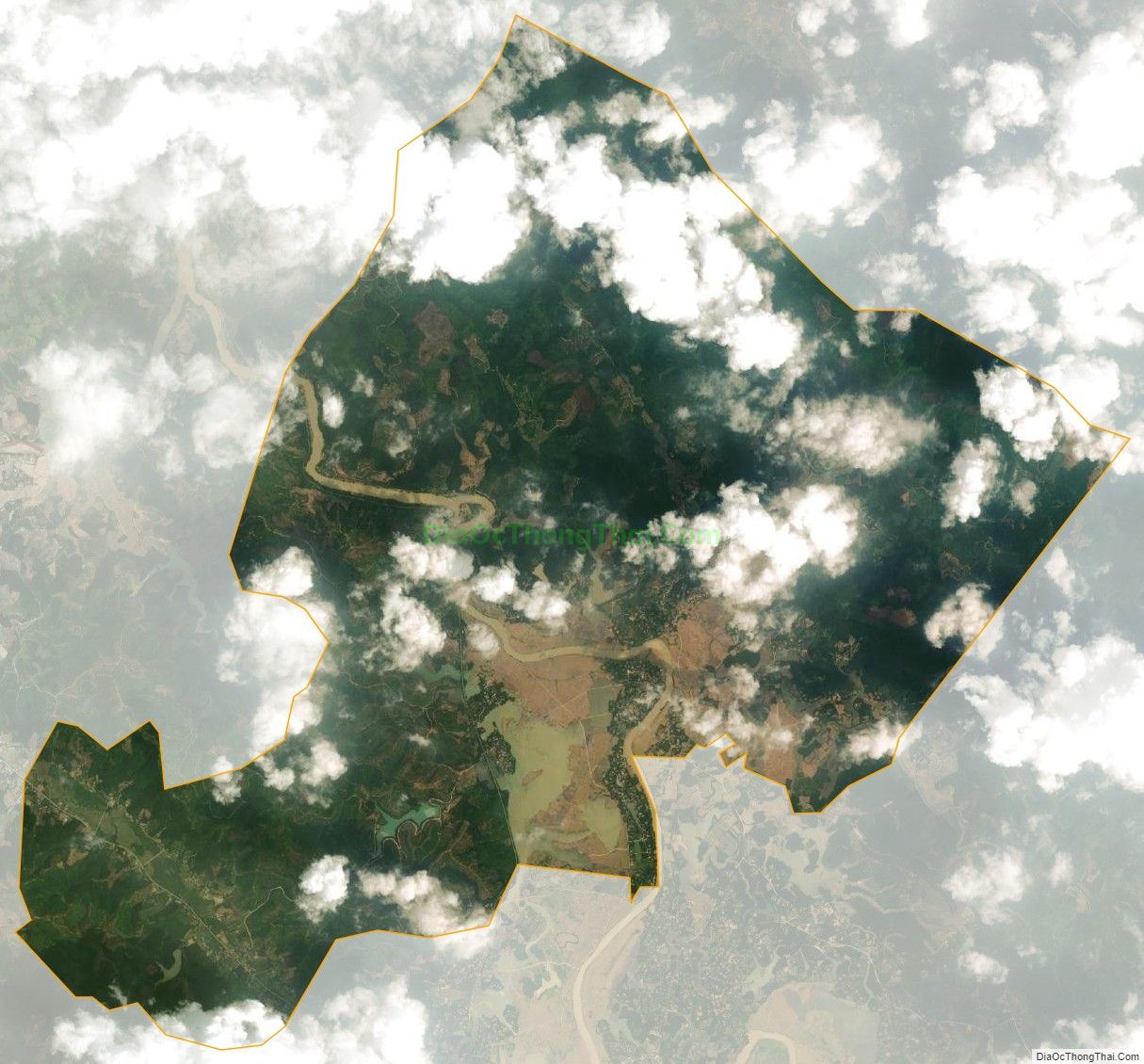 Bản đồ vệ tinh xã Phương Mỹ (cũ), huyện Hương Khê