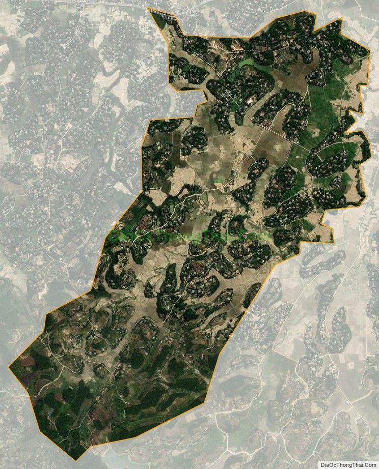 Bản đồ vệ tinh xã Sơn Phú, huyện Hương Sơn