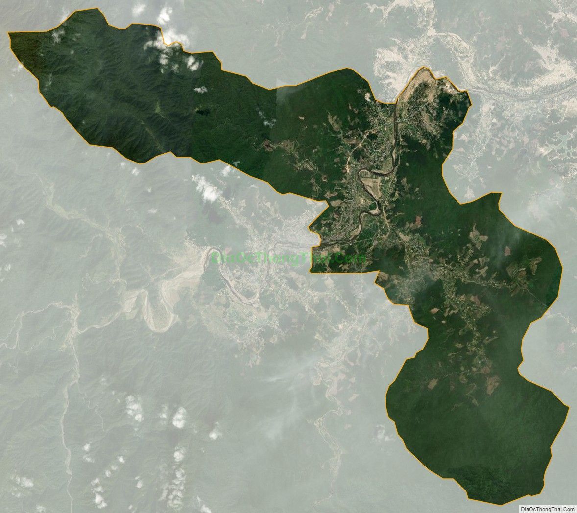Bản đồ vệ tinh xã Sơn Tây, huyện Hương Sơn
