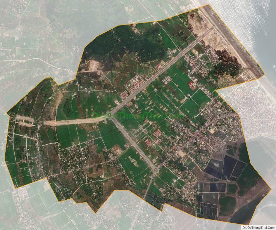 Bản đồ vệ tinh xã Thạch Bằng (cũ), huyện Lộc Hà