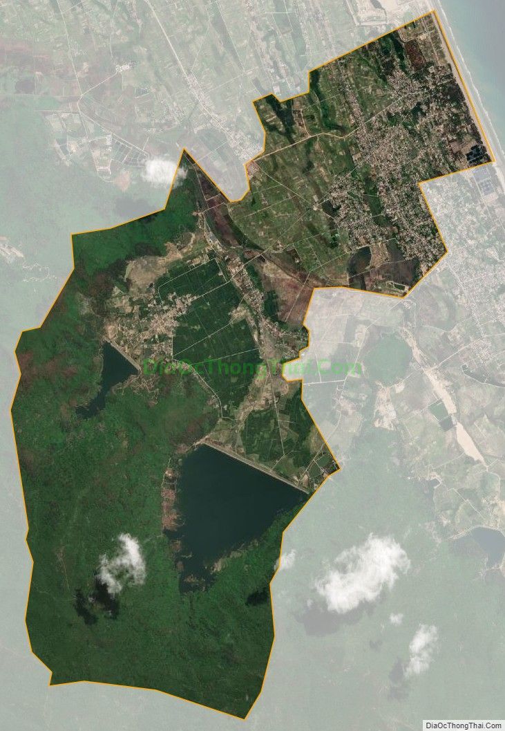 Bản đồ vệ tinh xã Cổ Đạm, huyện Nghi Xuân
