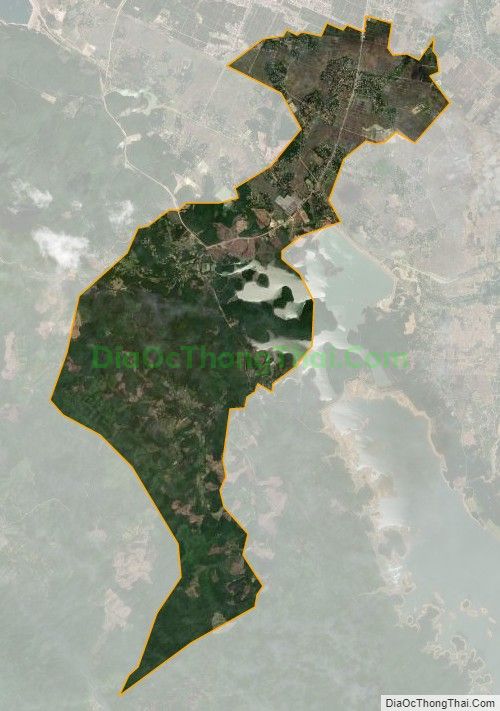Bản đồ vệ tinh xã Thạch Điền (cũ), huyện Thạch Hà