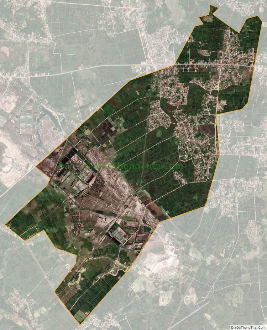 Bản đồ vệ tinh xã Thạch Lưu (cũ), huyện Thạch Hà
