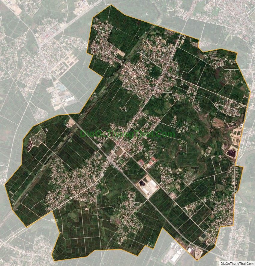 Bản đồ vệ tinh xã Thạch Tân (cũ), huyện Thạch Hà
