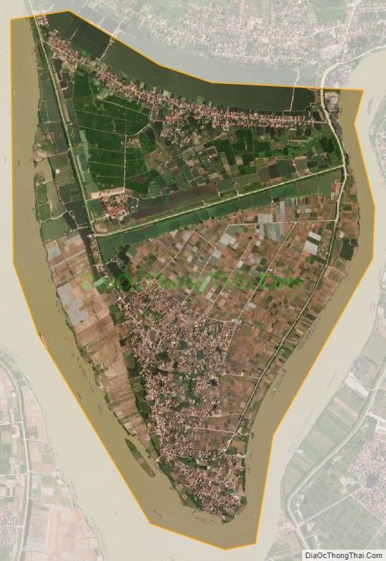 Bản đồ vệ tinh xã Nhân Huệ, thành phố Chí Linh