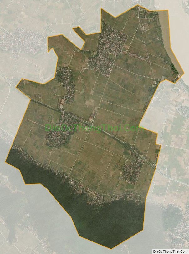 Bản đồ vệ tinh xã Thái Sơn (cũ), huyện Kinh Môn